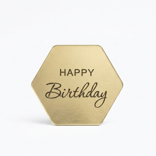 Gold Acrylic Disc Cake Toppers